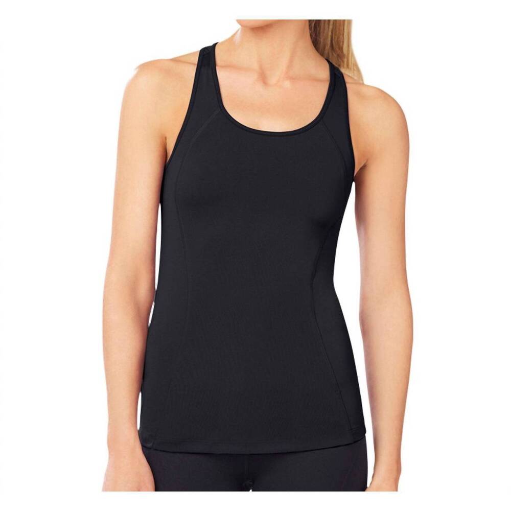 NEW SHAPE ACTIVE s seam tank top in black